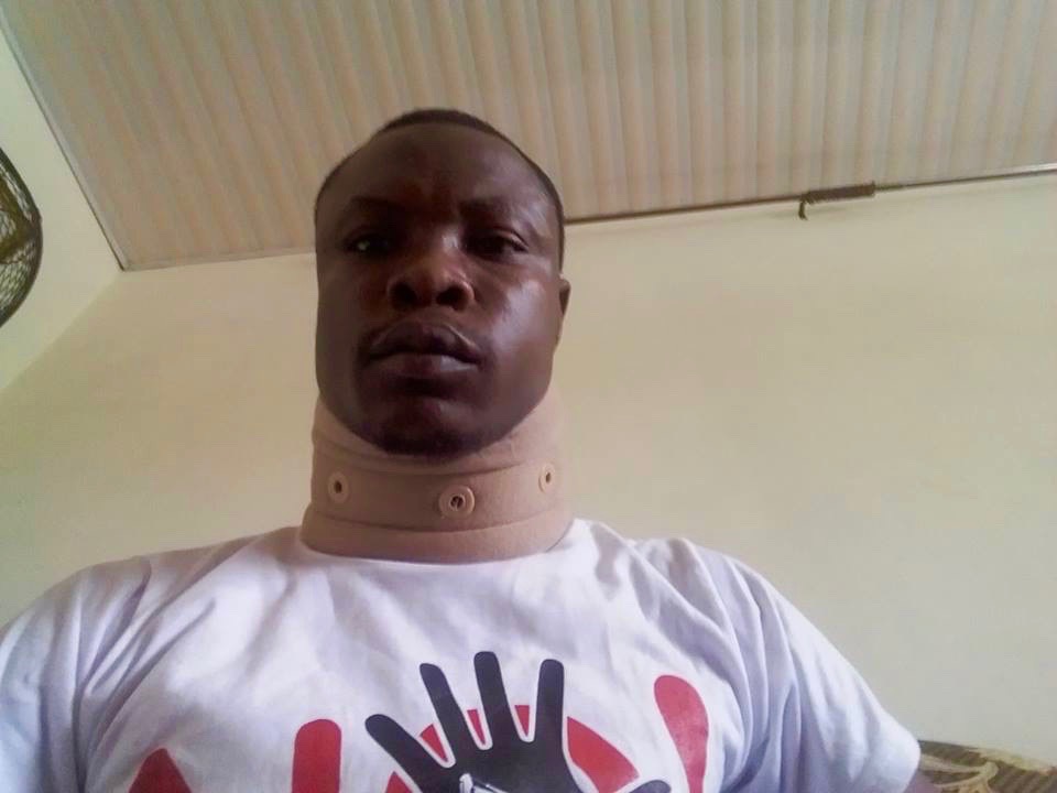 Latif Iddrisu was brutally assaulted by Police Officers on the compound of the Police Headquarters in Accra for asking a police officer a question