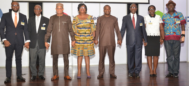 Representatives of the AAMI, GIBA and AAG with the Hon. Dr. Mustapha Hamid (Minister for Information), Mr. Joseph Adusei, (Head of Regenerative Health and Nutrition Program), Ms. Marie Lovelace-Johnson (Head of Enforcement, FDA), Hon. Dr. Kwabena Twum-Nuamah (Chairman, Parliamentary Select Committee on Health).