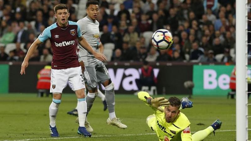 Manchester United drew their first game of 2018 with Adrian in superb form for West Ham