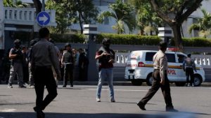 Family of five attack Indonesia police headquarters
