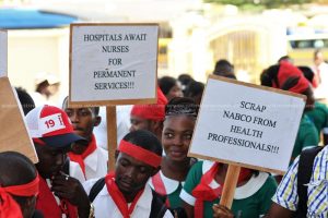 ‘2020 is coming’ – Jobless nurses warn Nana Addo at NaBCo demo [Photos]