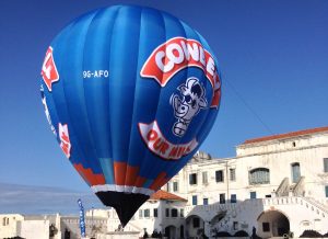 Cowbell flies first hot air balloon in Ghana