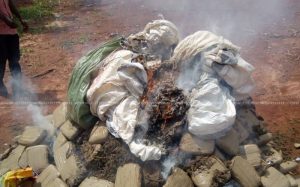 Asante Akyem police burn seized narcotic drugs