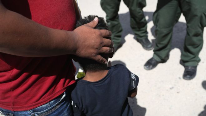 Children separated from their parents at the border are classed as unaccompanied minors