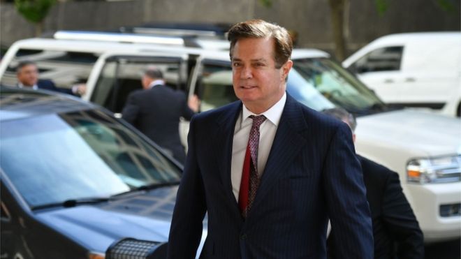Mr Manafort faces charges of money laundering and conspiracy against the US