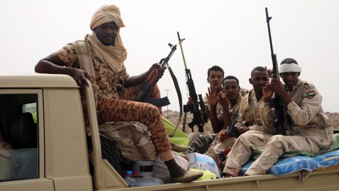 Sudanese forces fighting along the Saudi-led coalition had been gathering outside the port city