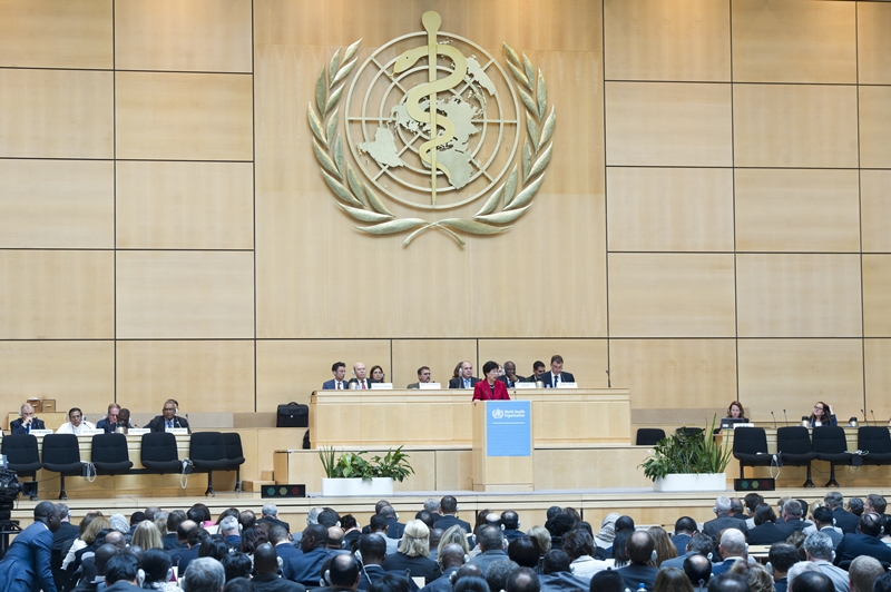 Dr Margaret Chan, WHO Director-General addresses during the 67th World Health Assembly, Palais des Nations, Geneva. Monday 19 May 2014. Photo by Violaine Martin