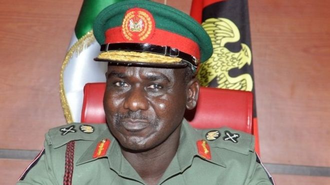 Nigeria's army chief urged residents in the north-east to return to their homes