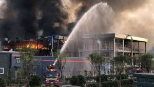 China industrial park explosion kills 19