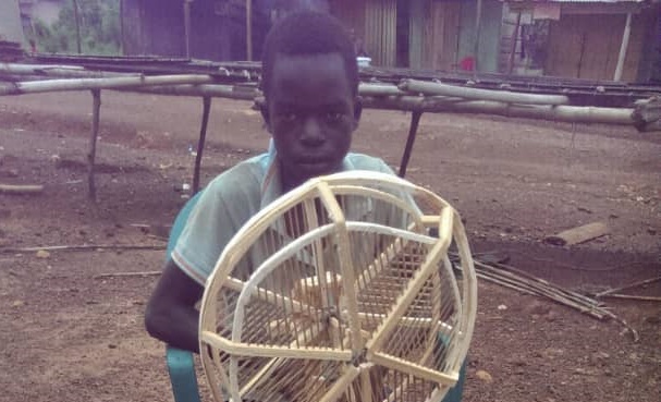 Unearthing talent 15 year old Ghanaian makes wooden standing fan 2