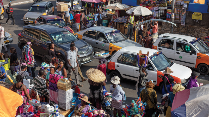 File photo: A market in Ghana