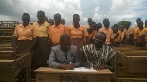 Deputy AG Kpemka donates dual desks to schools in Tempane