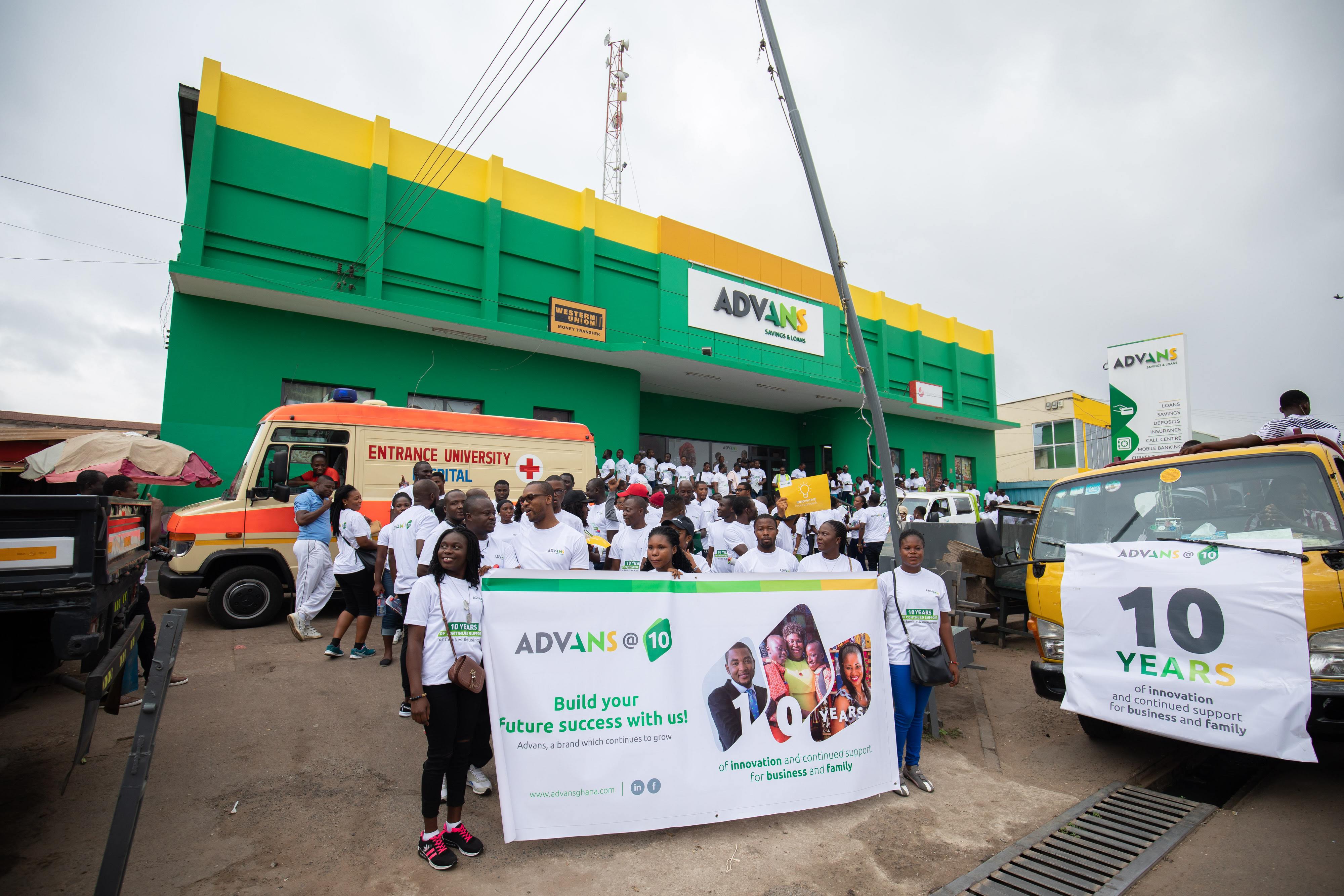 Advans Ghana Marks 10 Years Anniversary With Health Walk