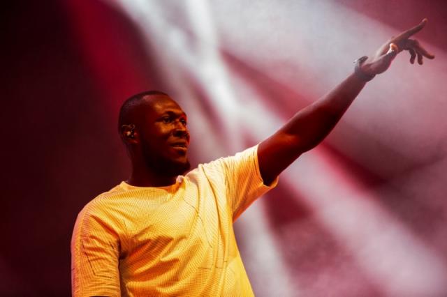 British rapper Stormzy performs at the Arena Stage during the Roskilde Festival 2018 in Roskilde, Denmark, July 5, 2018. Ritzau Scanpix/Olafur Steinar Gestsson via REUTERS