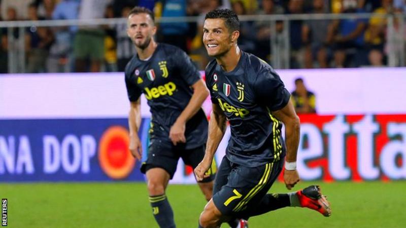 Cristiano Ronaldo scored his third goal in five league games for new club Juventus (Image credit: Reuters)