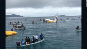Air Niugini plane misses runway, lands in sea off Micronesia island