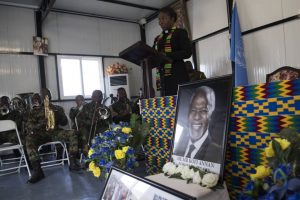 Peacekeepers in Lebanon hold memorial service for Kofi Annan