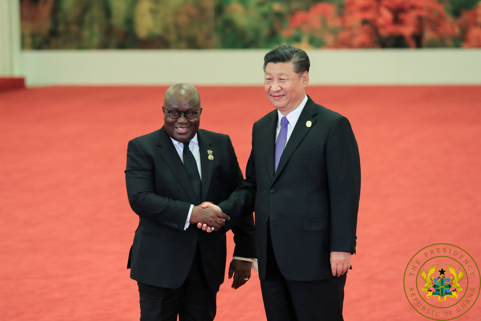 President AKufo-Addo with President Xi Jinping of China