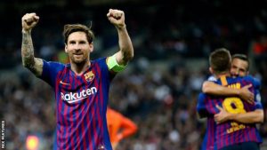 UCL: Messi scores twice as Barcelona beat Spurs