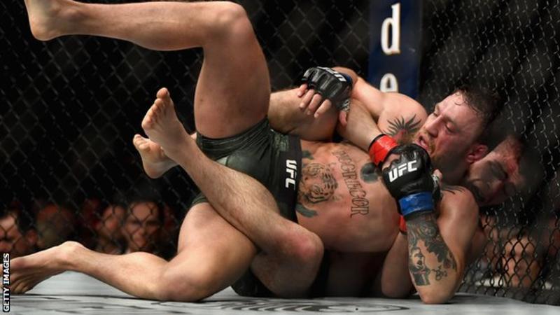 McGregor was beaten in the fourth round by Nurmagomedov (Image credit: Getty Images)