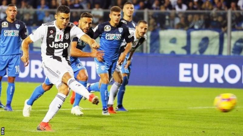 Ronaldo has been directly involved in 10 of Juve's last 14 league goals (seven goals, three assists) (Image credit: EPA)