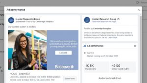 Fake Cambridge Analytica ad hits Facebook