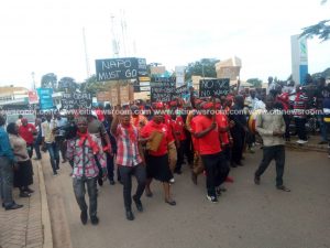 KNUST TEWU, UTAG, others demonstrate over dissolution of council