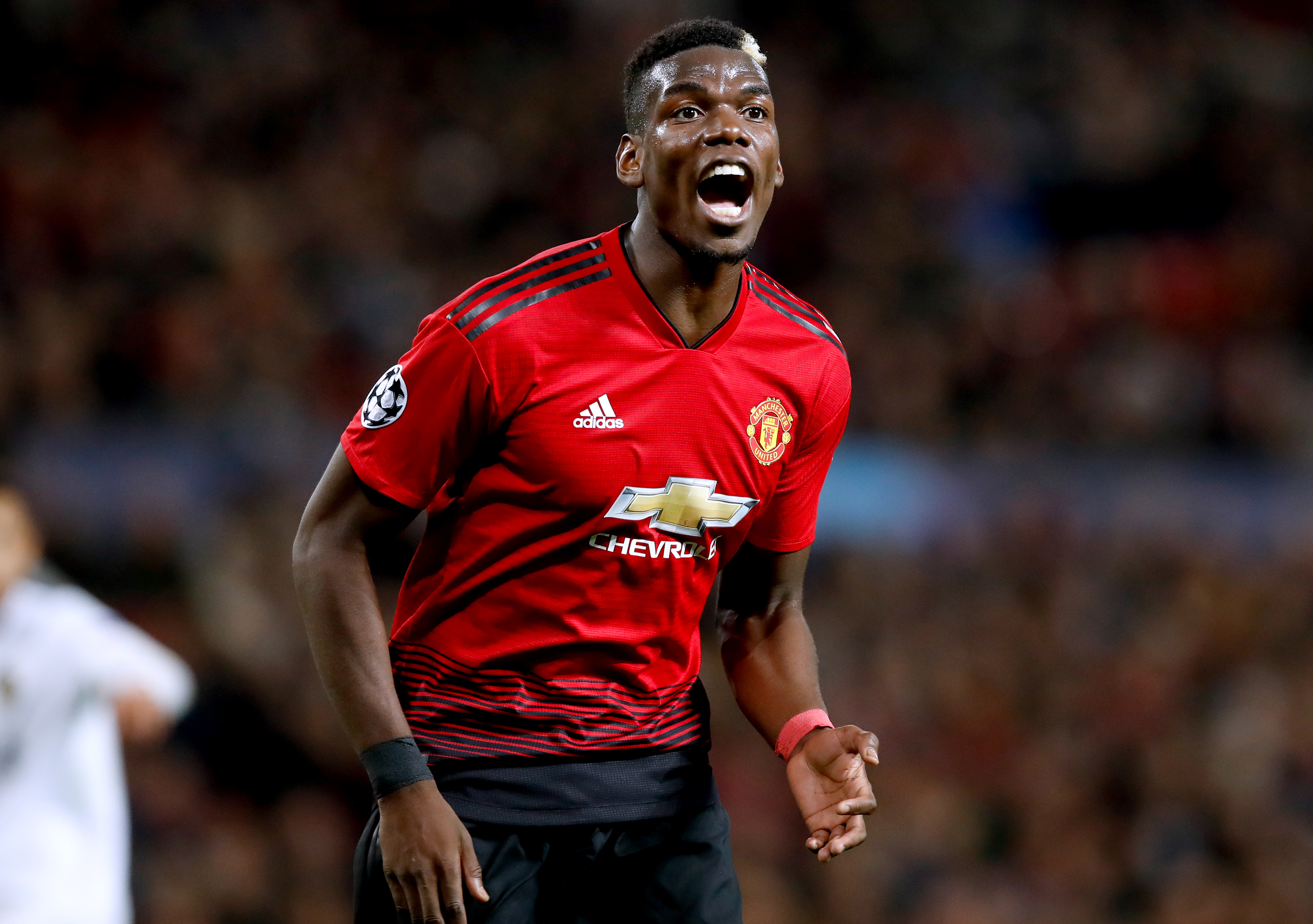 Manchester United's Paul Pogba during the UEFA Champions League, Group H match at Old Trafford, Manchester.