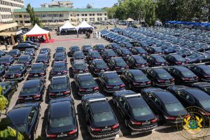 Nana Addo hands over 200 vehicles to Police Service