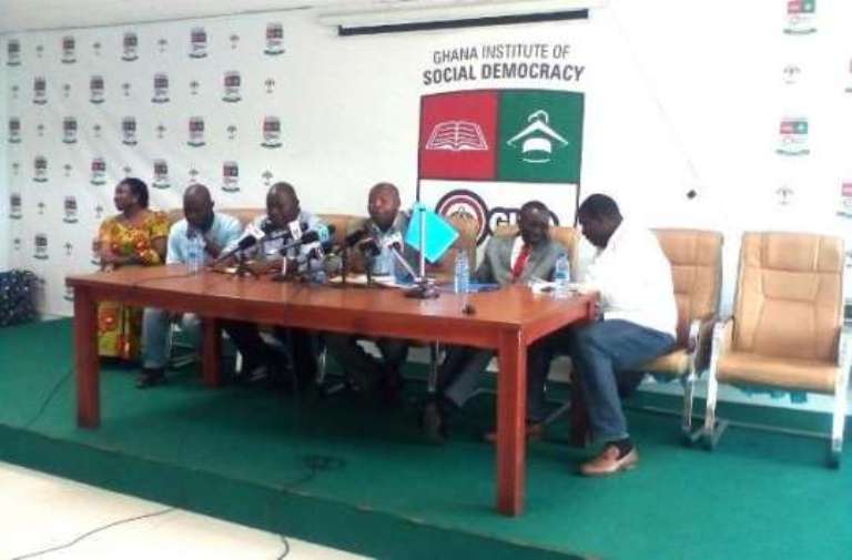 Bede Zideng and his team addressing the press