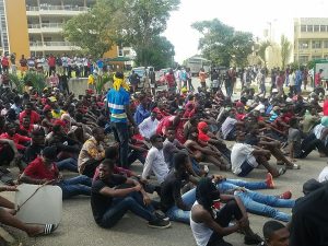 Over 20 KNUST students in police custody after violent protest