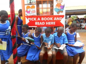 GBDC provides book booths to basic schools to promote reading