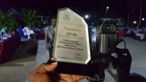 Citi FM awarded for promoting water, sanitation issues in Ghana