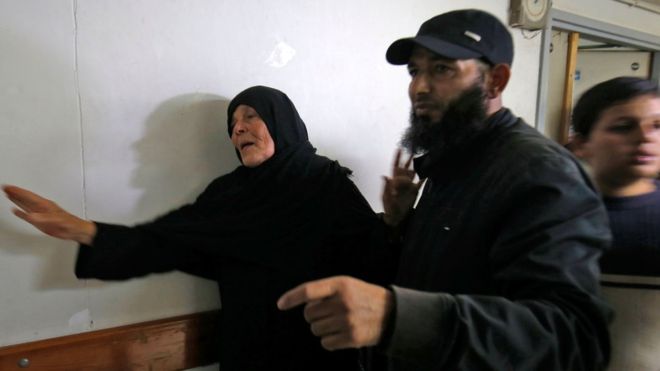 Hamas commander Nur Barakeh's mother was seen at the morgue where his body was reportedly brought