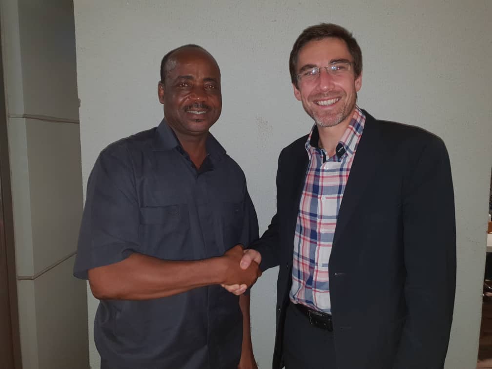 B-BOVID CEO (L) with Adrien Henry, Investment Director, Moringa.
