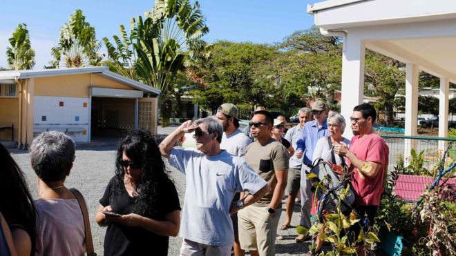 Long queues formed at polling stations in the capital, Noumea