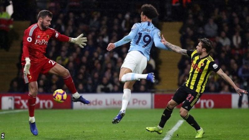 Sane's goal was his fifth in his last five starts for Manchester City (Image credit: PA)