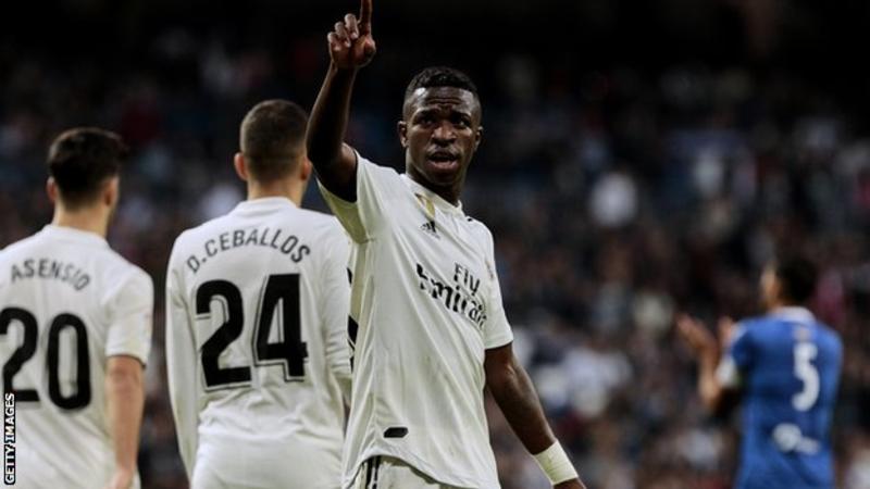 Vinicius, 18, joined Madrid for £39m from Flamengo in July (Image credit: Getty Images)