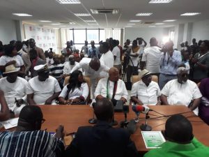 Bagbin, Alabi submit nomination forms with Ghc300,000 each