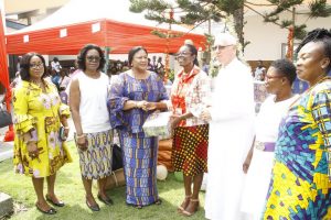 First Lady fetes mothers and children of Princess Marie Louise Hospital