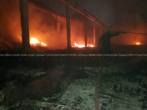 Fire razes Indomie warehouse in Tema