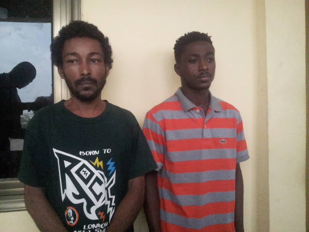 The suspects, (L- R) Sam Akai and Philip Larbi