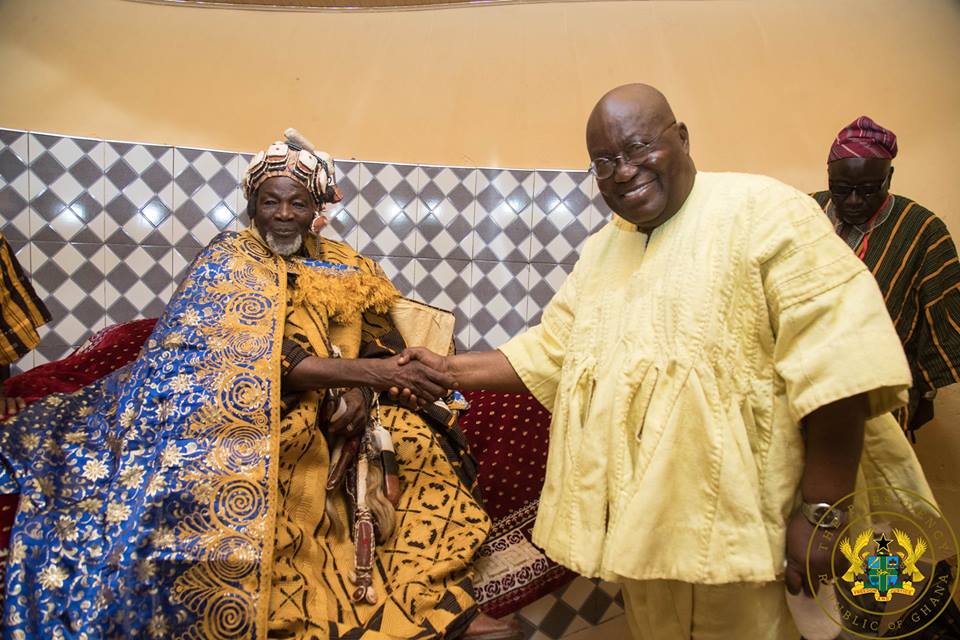 President Nana Akufo-Addo with Yaa-Naa Abukari Mahama II