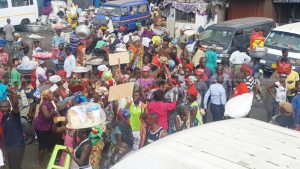 Traders, drivers at CMB lorry terminal protest against evacuation by AMA