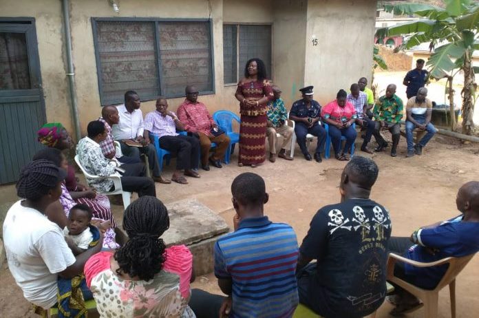File photo: The CID boss meeting with families of kidnapped girls in January 2019