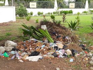 Garbage takeover frontage of Jubilee House, Army Officers’ Mess