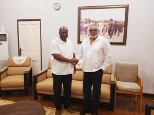 Mahama meets Rawlings after victory in primaries