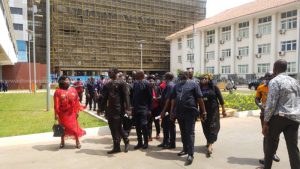Minority walks out of Parliament; boycotts Lydia Alhassan’s swearing-in