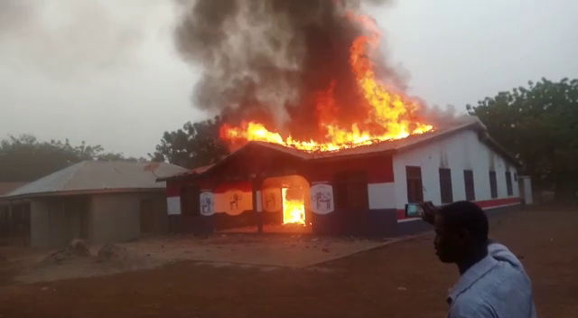 Salaga NPP office on fire
