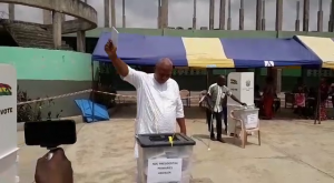 NDC primaries: Alabi votes after struggling to find name on NDC voters register